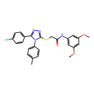 2-{[5-(4-chlorophenyl)-4-(4-methylphenyl)-4H-1,2,4-triazol-3-yl]sulfanyl}-N-(3,5-dimethoxyphenyl)acetamide structure