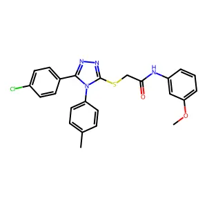 2-{[5-(4-chlorophenyl)-4-(4-methylphenyl)-4H-1,2,4-triazol-3-yl]sulfanyl}-N-(3-methoxyphenyl)acetamide structure