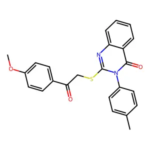 2-((2-(4-Methoxyphenyl)-2-oxoethyl)thio)-3-(4-methylphenyl)-4(3H)-quinazolinone structure