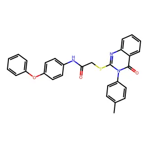 2-{[3-(4-methylphenyl)-4-oxo-3,4-dihydroquinazolin-2-yl]sulfanyl}-N-(4-phenoxyphenyl)acetamide structure