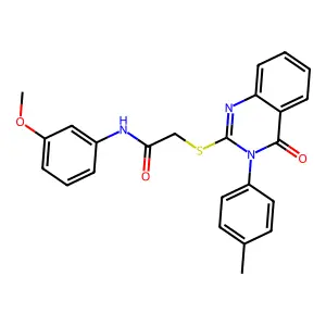 N-(3-methoxyphenyl)-2-{[3-(4-methylphenyl)-4-oxo-3,4-dihydroquinazolin-2-yl]sulfanyl}acetamide structure