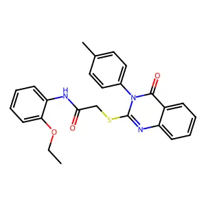 N-(2-ethoxyphenyl)-2-{[3-(4-methylphenyl)-4-oxo-3,4-dihydroquinazolin-2-yl]sulfanyl}acetamide structure