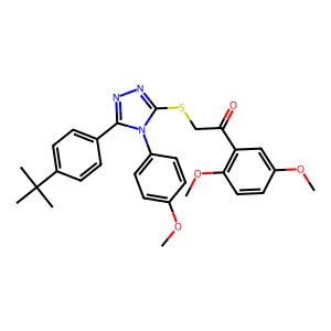 2-{[5-(4-tert-butylphenyl)-4-(4-methoxyphenyl)-4H-1,2,4-triazol-3-yl]sulfanyl}-1-(2,5-dimethoxyphenyl)ethanone structure