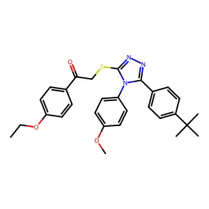 2-{[5-(4-tert-butylphenyl)-4-(4-methoxyphenyl)-4H-1,2,4-triazol-3-yl]sulfanyl}-1-(4-ethoxyphenyl)ethanone structure