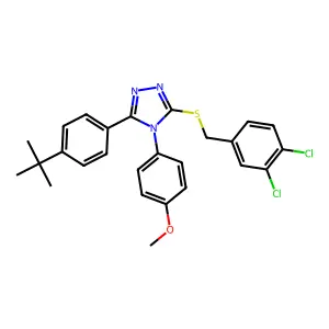 3-(4-tert-butylphenyl)-5-[(3,4-dichlorobenzyl)sulfanyl]-4-(4-methoxyphenyl)-4H-1,2,4-triazole structure