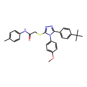 2-{[5-(4-tert-butylphenyl)-4-(4-methoxyphenyl)-4H-1,2,4-triazol-3-yl]sulfanyl}-N-(4-methylphenyl)acetamide structure
