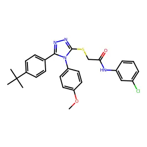 2-{[5-(4-tert-butylphenyl)-4-(4-methoxyphenyl)-4H-1,2,4-triazol-3-yl]sulfanyl}-N-(3-chlorophenyl)acetamide structure