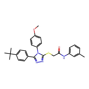 2-{[5-(4-tert-butylphenyl)-4-(4-methoxyphenyl)-4H-1,2,4-triazol-3-yl]sulfanyl}-N-(3-methylphenyl)acetamide structure