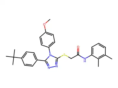 2-{[5-(4-tert-butylphenyl)-4-(4-methoxyphenyl)-4H-1,2,4-triazol-3-yl]sulfanyl}-N-(2,3-dimethylphenyl)acetamide structure