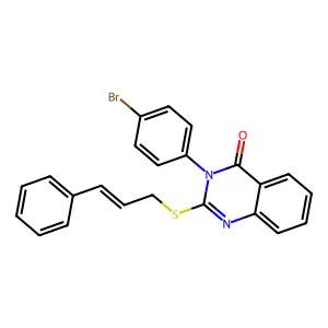 3-(4-bromophenyl)-2-{[(2E)-3-phenylprop-2-en-1-yl]sulfanyl}quinazolin-4(3H)-one structure