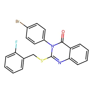 3-(4-Bromophenyl)-2-((2-fluorobenzyl)thio)-4(3H)-quinazolinone structure