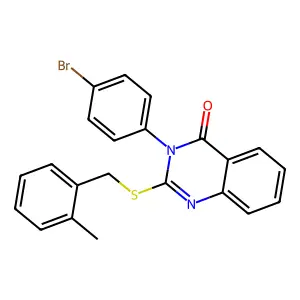 3-(4-bromophenyl)-2-[(2-methylbenzyl)sulfanyl]quinazolin-4(3H)-one structure