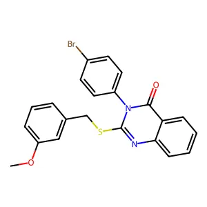 3-(4-Bromophenyl)-2-((3-methoxybenzyl)thio)-4(3H)-quinazolinone structure
