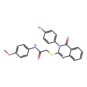 2-{[3-(4-bromophenyl)-4-oxo-3,4-dihydroquinazolin-2-yl]sulfanyl}-N-(4-methoxyphenyl)acetamide structure