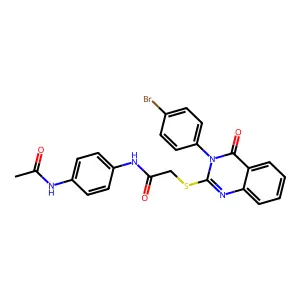 N-[4-(acetylamino)phenyl]-2-{[3-(4-bromophenyl)-4-oxo-3,4-dihydroquinazolin-2-yl]sulfanyl}acetamide structure