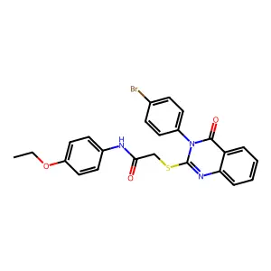 2-{[3-(4-bromophenyl)-4-oxo-3,4-dihydroquinazolin-2-yl]sulfanyl}-N-(4-ethoxyphenyl)acetamide structure