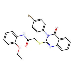2-{[3-(4-bromophenyl)-4-oxo-3,4-dihydroquinazolin-2-yl]sulfanyl}-N-(2-ethoxyphenyl)acetamide structure
