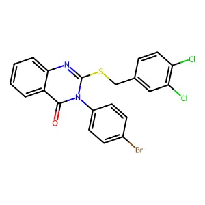 3-(4-bromophenyl)-2-[(3,4-dichlorobenzyl)sulfanyl]quinazolin-4(3H)-one structure