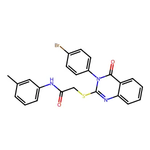 2-{[3-(4-bromophenyl)-4-oxo-3,4-dihydroquinazolin-2-yl]sulfanyl}-N-(3-methylphenyl)acetamide structure