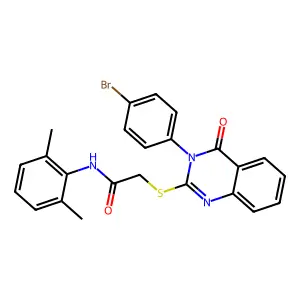 2-{[3-(4-bromophenyl)-4-oxo-3,4-dihydroquinazolin-2-yl]sulfanyl}-N-(2,6-dimethylphenyl)acetamide structure