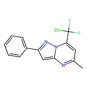 7-[Chloro(difluoro)methyl]-5-methyl-2-phenylpyrazolo[1,5-a]pyrimidine structure