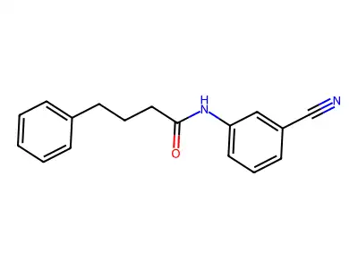 N-(3-cyanophenyl)-4-phenylbutanamide structure