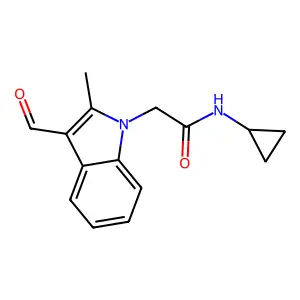 1-(2-chloro-4-fluorobenzyl)-1H-indole-3-carbaldehyde structure