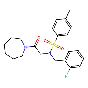 N-[2-(azepan-1-yl)-2-oxoethyl]-N-[(2-fluorophenyl)methyl]-4-methylbenzenesulfonamide structure