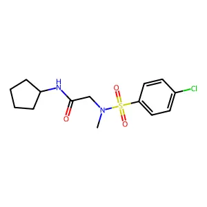 2-[(4-chlorophenyl)sulfonyl-methylamino]-N-cyclopentylacetamide structure