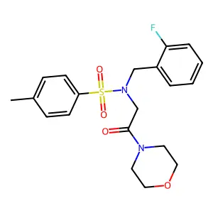 N-(2-fluorobenzyl)-4-methyl-N-[2-(morpholin-4-yl)-2-oxoethyl]benzenesulfonamide structure
