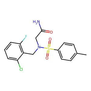 2-[(2-Chloro-6-fluorophenyl)methyl-(4-methylphenyl)sulfonylamino]acetamide structure