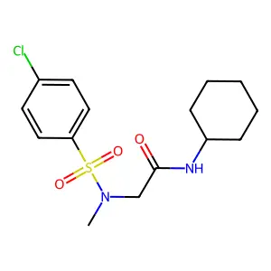 2-[(4-chlorophenyl)sulfonyl-methylamino]-N-cyclohexylacetamide structure