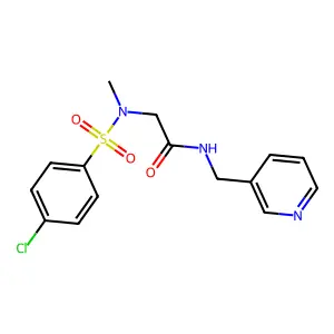 2-[(4-chlorophenyl)sulfonyl-methylamino]-N-(pyridin-3-ylmethyl)acetamide structure