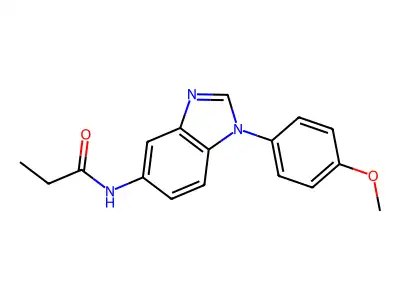 N-[1-(4-methoxyphenyl)benzimidazol-5-yl]propanamide structure