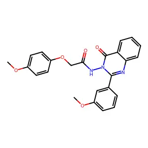 2-(4-methoxyphenoxy)-N-[2-(3-methoxyphenyl)-4-oxoquinazolin-3(4H)-yl]acetamide structure