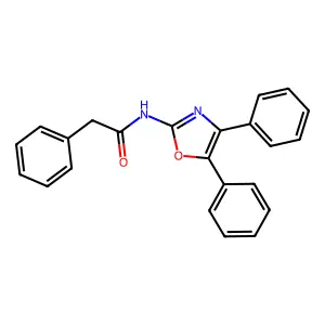 N-(4,5-diphenyl-1,3-oxazol-2-yl)-2-phenylacetamide structure