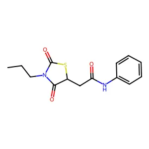 2-(2,4-dioxo-3-propyl-1,3-thiazolidin-5-yl)-N-phenylacetamide structure