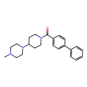 [4-(4-Methylpiperazin-1-yl)piperidin-1-yl]-(4-phenylphenyl)methanone structure