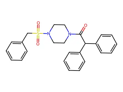 1-(4-Benzylsulfonylpiperazin-1-yl)-2,2-diphenylethanone structure