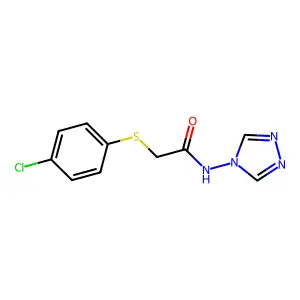 2-((4-chlorophenyl)sulfanyl)-N-4H-1,2,4-triazol-4-ylacetamide structure