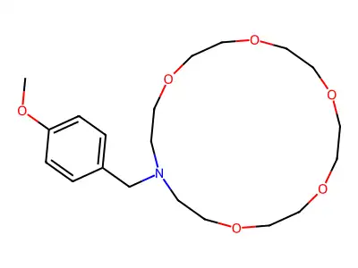 16-(4-Methoxybenzyl)-1,4,7,10,13-pentaoxa-16-azacyclooctadecane structure