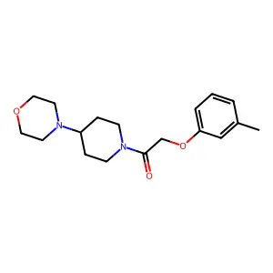 2-(3-Methylphenoxy)-1-(4-morpholin-4-ylpiperidin-1-yl)ethanone structure