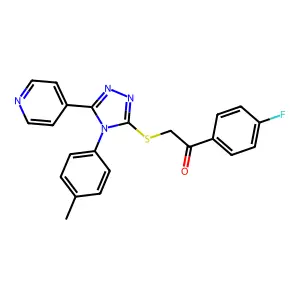 1-(4-fluorophenyl)-2-{[4-(4-methylphenyl)-5-(pyridin-4-yl)-4H-1,2,4-triazol-3-yl]sulfanyl}ethanone structure