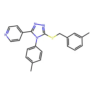 4-(4-Methylphenyl)-3-[(3-methylphenyl)methylthio]-5-(4-pyridyl)-1,2,4-triazole structure