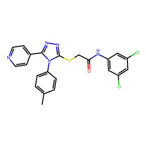 N-(3,5-dichlorophenyl)-2-{[4-(4-methylphenyl)-5-(pyridin-4-yl)-4H-1,2,4-triazol-3-yl]sulfanyl}acetamide structure