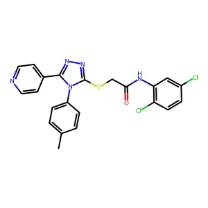 N-(2,5-dichlorophenyl)-2-{[4-(4-methylphenyl)-5-(pyridin-4-yl)-4H-1,2,4-triazol-3-yl]sulfanyl}acetamide structure