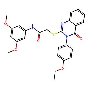 N-(3,5-dimethoxyphenyl)-2-{[3-(4-ethoxyphenyl)-4-oxo-3,4-dihydroquinazolin-2-yl]sulfanyl}acetamide structure