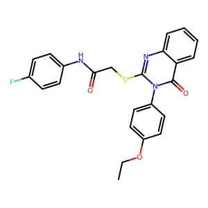 2-{[3-(4-ethoxyphenyl)-4-oxo-3,4-dihydroquinazolin-2-yl]sulfanyl}-N-(4-fluorophenyl)acetamide structure
