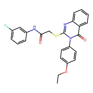 2-{[3-(4-ethoxyphenyl)-4-oxo-3,4-dihydroquinazolin-2-yl]sulfanyl}-N-(3-fluorophenyl)acetamide structure