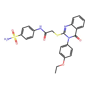 2-[3-(4-ethoxyphenyl)-4-oxoquinazolin-2-yl]sulfanyl-N-(4-sulfamoylphenyl)acetamide structure